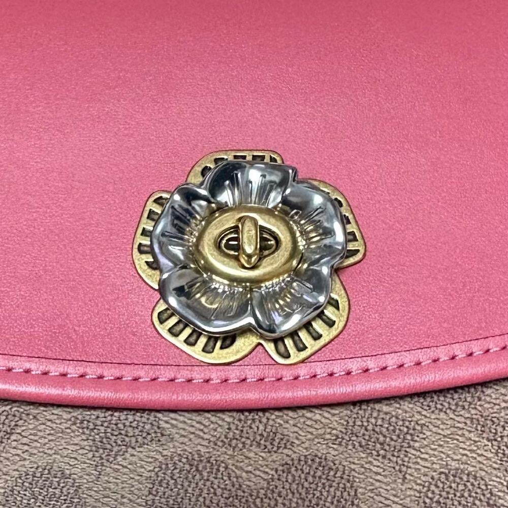 NWOT Coach Dark Pink Tea Rose Parker Turnlock - Picture 3 of 12